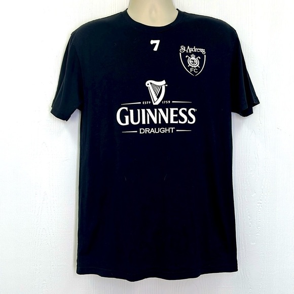 Next Level - Guinness St Andrew’s Tavern Graphic Black And White T Shirt Large - Picture 1 of 10